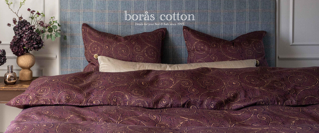 Borås Cotton sengetøy i sateng TC 400 i herlig aubergine farge